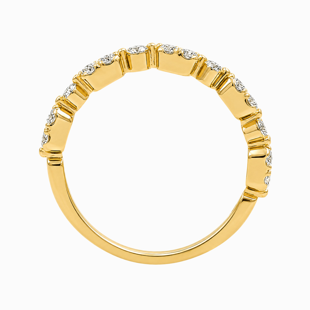 Anillo de Oro Amarillo con Tréboles de Diamantes - Imagen 3