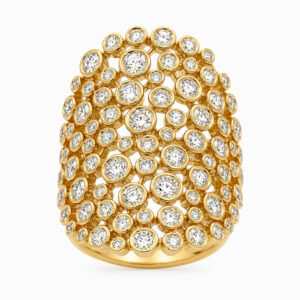 Anillo Mosaico de Diamantes en Oro Amarillo