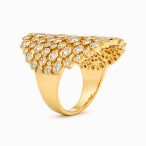 Anillo Mosaico de Diamantes en Oro Amarillo
