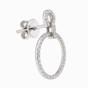 Aros Desmontables de Oro Blanco con Diamantes