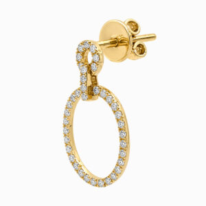 Aros Desmontables de Oro amarillo con Diamantes