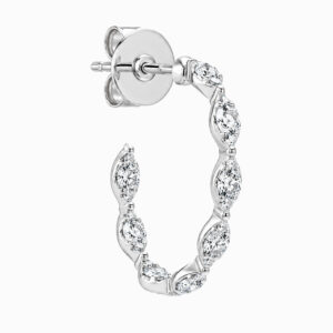 Argolla de Oro Blanco con Diamantes