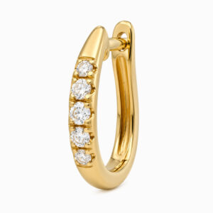 Argolla de Oro Amarillo con Diamantes