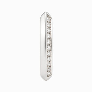 Argollas de Oro Blanco con Diamantes de Diseño Clásico