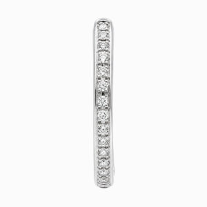 Argollas de Oro Blanco con Diamantes de Línea Continua
