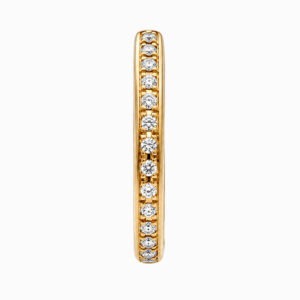 Aros de Oro Blanco con Diamantes de Línea Continua