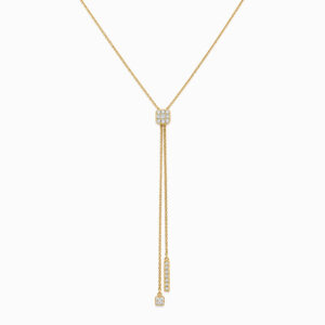 Collar Lariat con Diamantes en Oro Amarillo