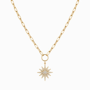 Collar de Oro Amarillo con Colgante Estrella de Diamantes