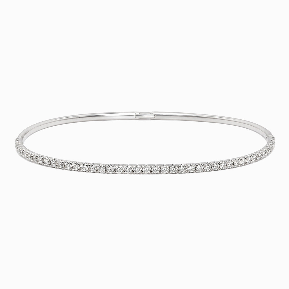 Pulsera esclava con hilera de diamantes
