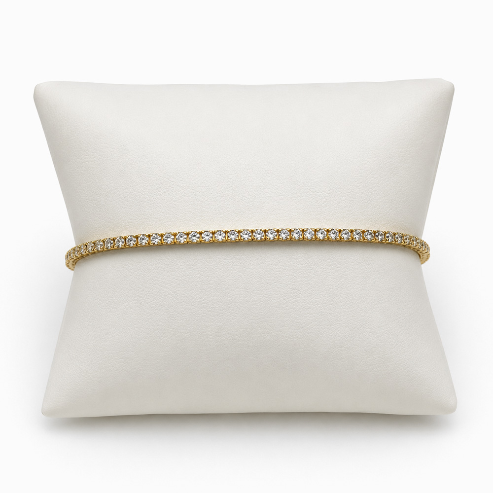 Pulsera Tennis de Oro Amarillo con Diamantes - Imagen 2