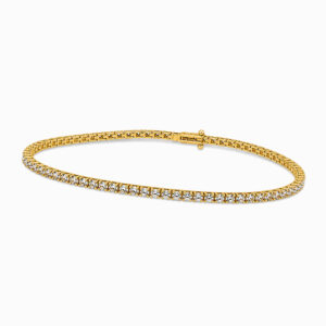 Pulsera Tennis de Oro Amarillo con Diamantes