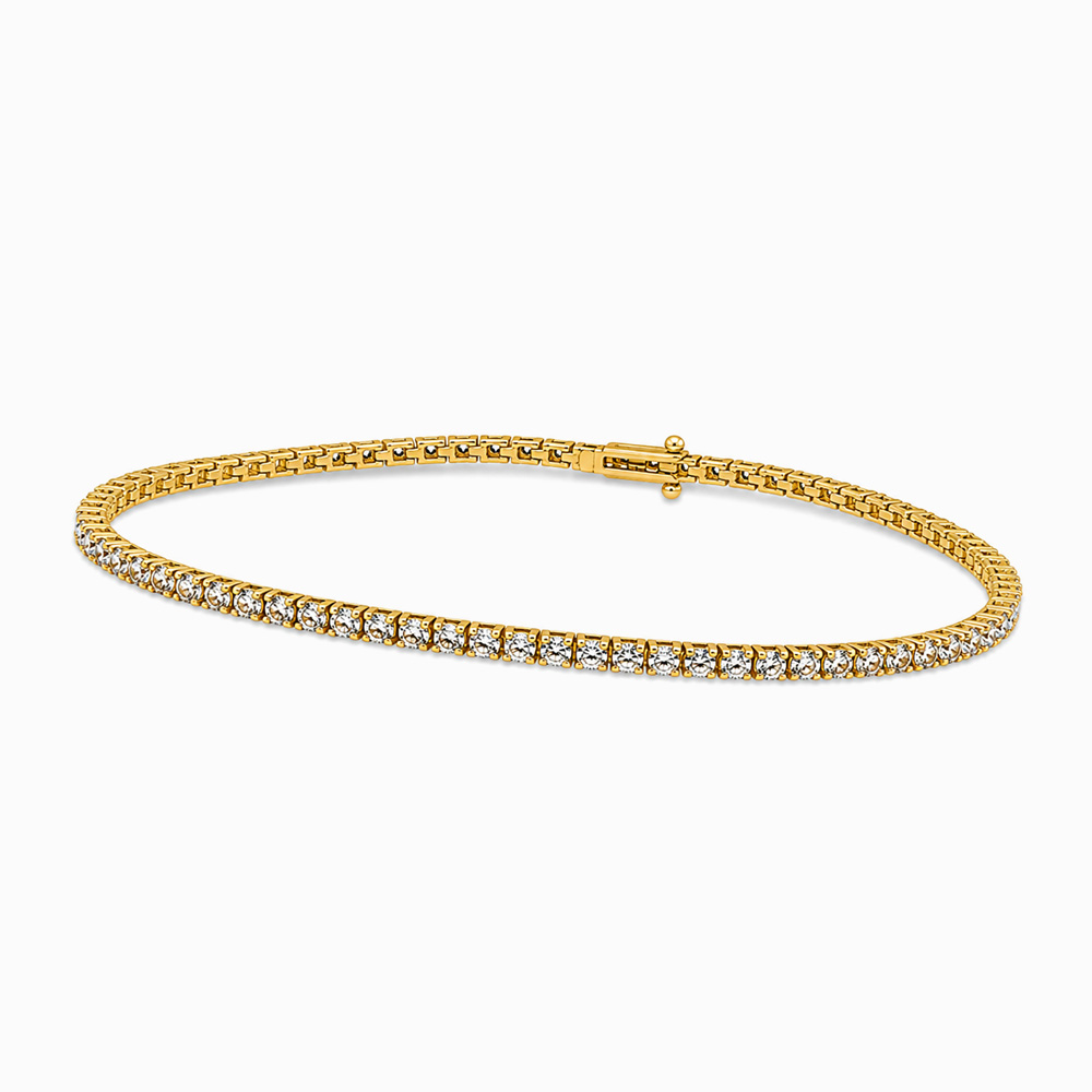 Pulsera Tennis de Oro Amarillo con Diamantes