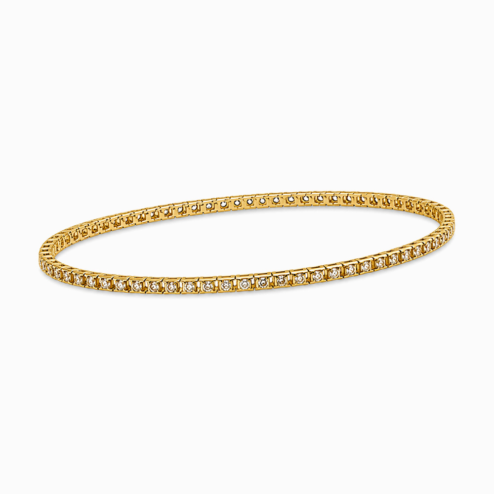 Pulsera Tennis de Oro Amarillo con Diamantes
