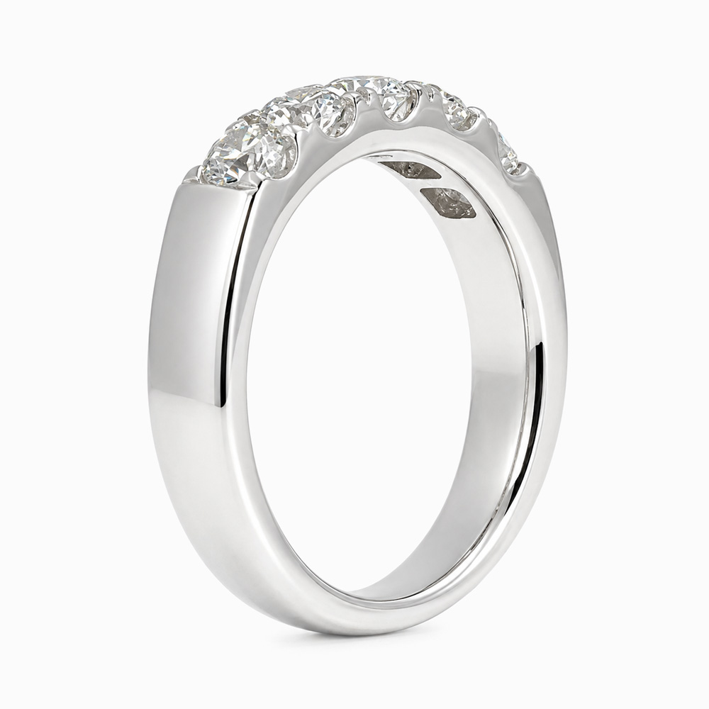 Anillo medio cintillo de diamantes en oro blanco - Imagen 2