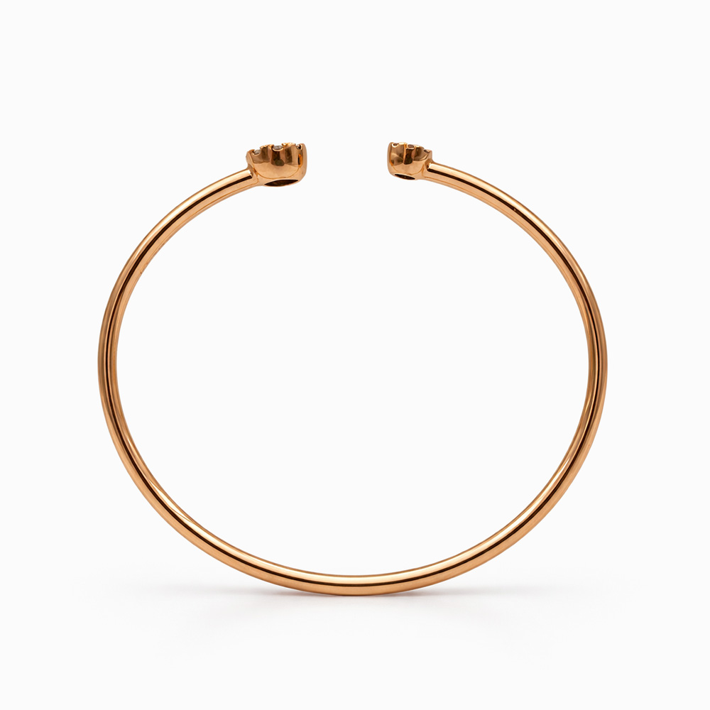 Esclava de Oro Amarillo con Detalles de Diamantes en Pavé - Imagen 3