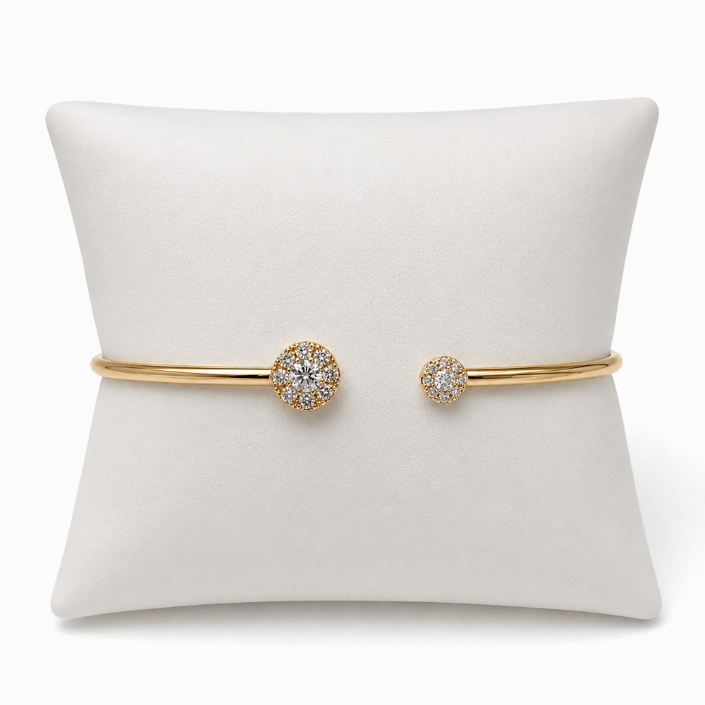 Esclava de Oro Amarillo con Detalles de Diamantes en Pavé - Imagen 2