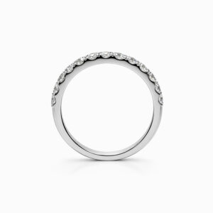 Medio Cintillo de Oro Blanco con Diamantes