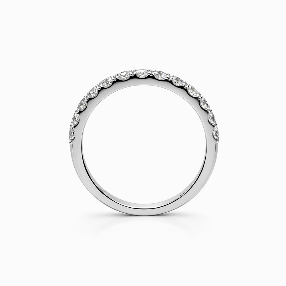 Medio Cintillo de Oro Blanco con Diamantes - Imagen 2