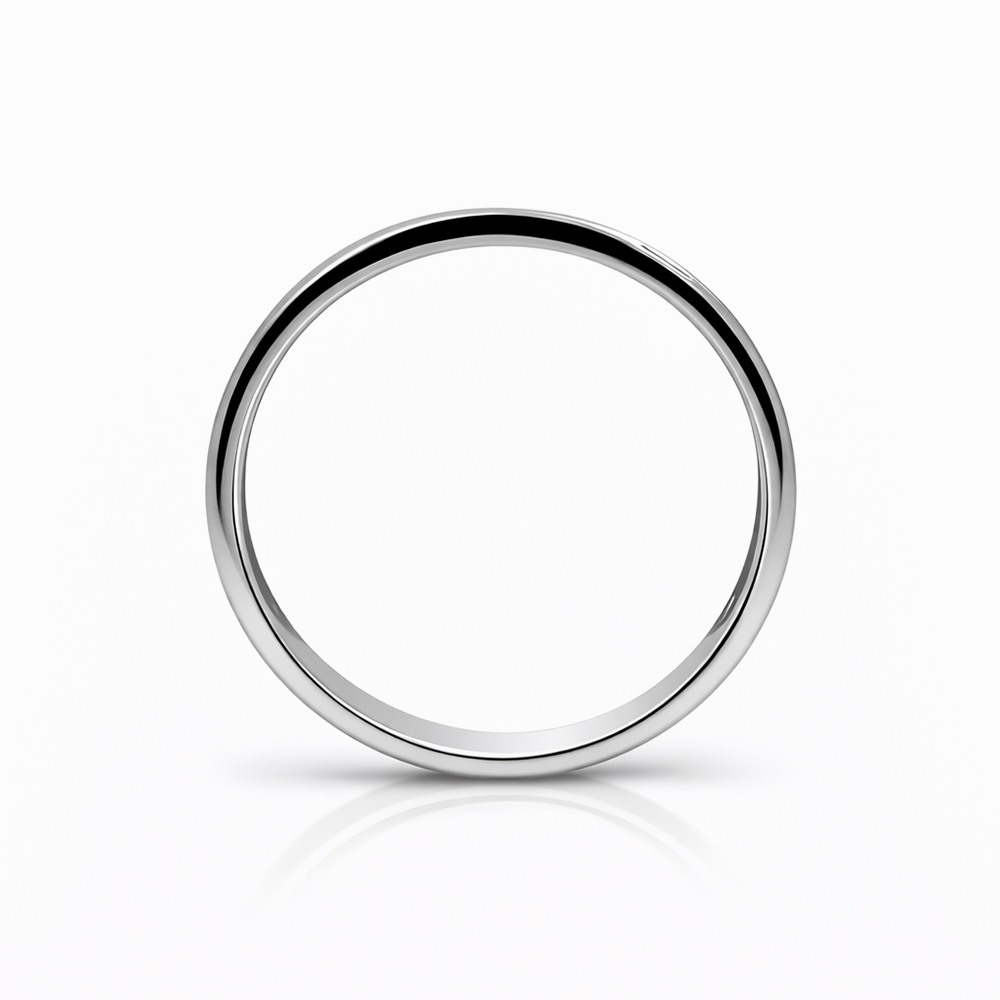 Anillo de Oro Blanco Acanalado con Pavé de Diamantes - Imagen 3