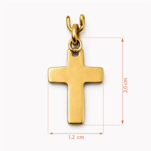 Cruz oro colgante clásico liso joyería religiosa oro