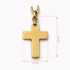 Cruz oro colgante diseño liso clásico