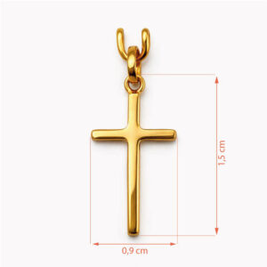 Cruz de oro colgante clásico joyería religiosa